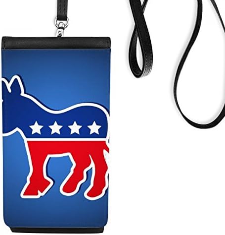 Američki amblem magarca Demokratski zabavni telefon novčanik torbica Viseća mobilne torbice Crni džep