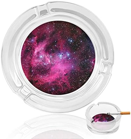 Nebula crvena galaksija staklena pepeljara za cigarete Classic Okrugli čisti kristalni pepeo