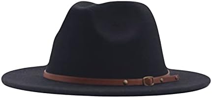 Ženska dama Klasična vuna Fedora šešir široki disketni rub Panamski šešir sa kaišom širokim rukama Fedora šeširi