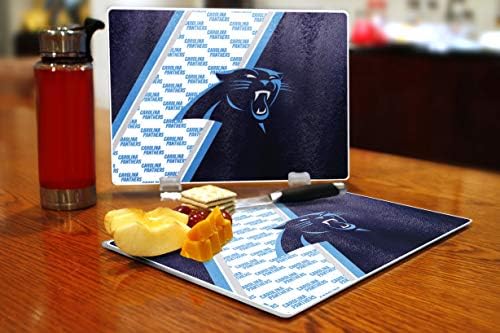 NFL Carolina Panthers kaljeno ploča za rezanje stakla sa postoljem za prikaz