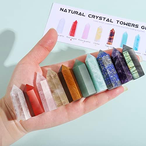 Priroda Bealing Crystal Wand Set Chakra polirani energetski kristal dragi štapić za jogu Meditaciju