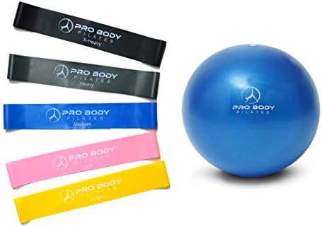 Probno pilates opseg vežbanja i 9 vežbanje - 5 opsega otpornih petlja i paket bara za stabilnost, barre, joga, osnovna obuka i fizikalnu terapiju