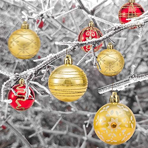 24ct Božić ukrasi Ball, 2.36 60mm Shatterproof Božić dekoracije Tree kugle za odmor svadbene zabave ukras,