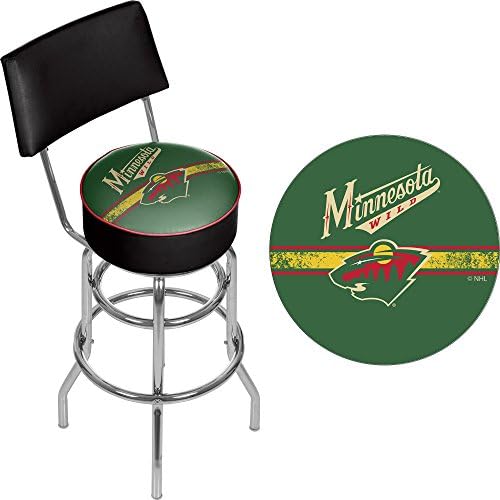 Zaštitni znak Gameroom NHL Minnesota Wild okretna barska stolica sa leđima
