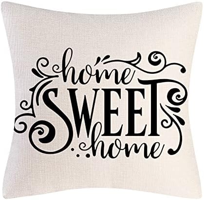 Seoska kuća ukrasni jastuk set 4 Početna Sweet Home Inspirationi citati Farmhousethrow jastuk