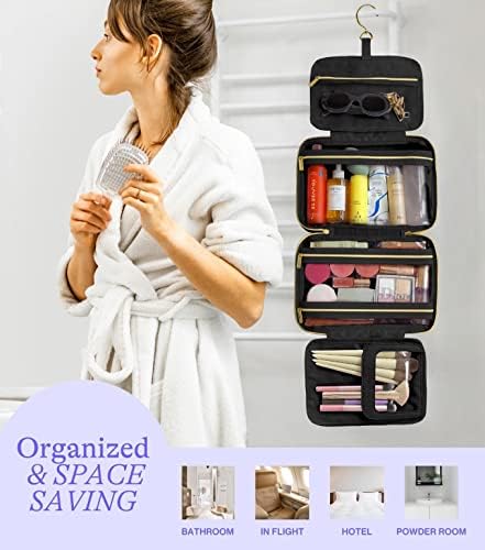 Dobrota laboratorija za toaletna torba za žene šminke za šminku Travel Cosmetic torba + crna toaletna torba