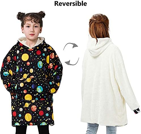 Bfustyle dukserice pokriva devojke dječake planeta Sherpa Hood pokrivač s kapuljačom crna Galaxy