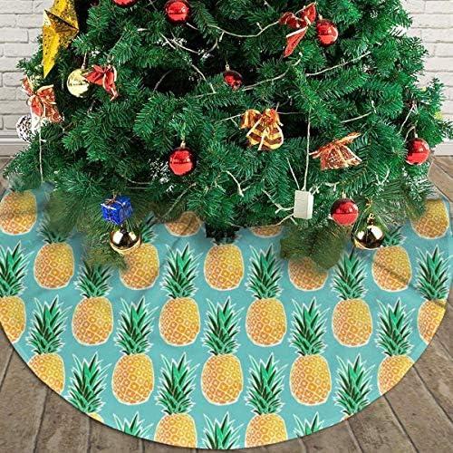 LveShop Havajski tropski ananas nadograđen božićno suknje drva luksuzno okruglo zatvoreno vanjsko mat rustikalni Xmas Tree Odreze za odmor (30 / 36 / 48 Tri veličine)