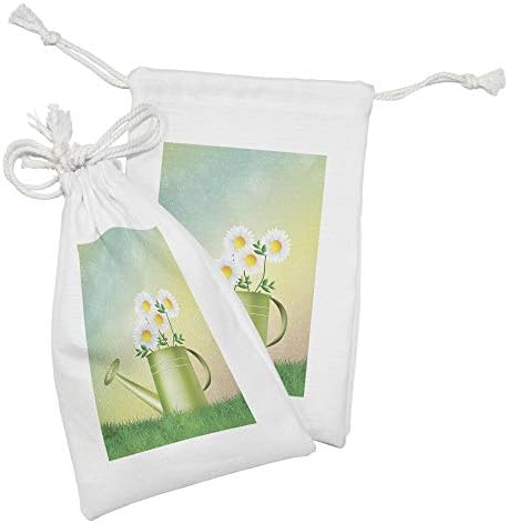 Ambesonne proljetna tkanina torba od 2, zalijevanje se može koristiti kao saksije za sadi cvjetajuće