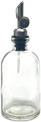 Apotekarska bočica od prozirnog stakla od 8 unci sa metalnim izlivom | ulja, sirće, sirupi od kafe, vodica za