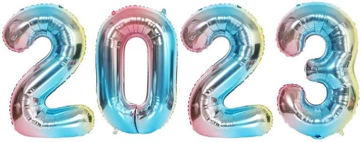 2023 baloni 32 inčni šareni folirani brojevi balona Banner za 2023 Novogodišnja eva Diplomski godišnjica Dekoracije