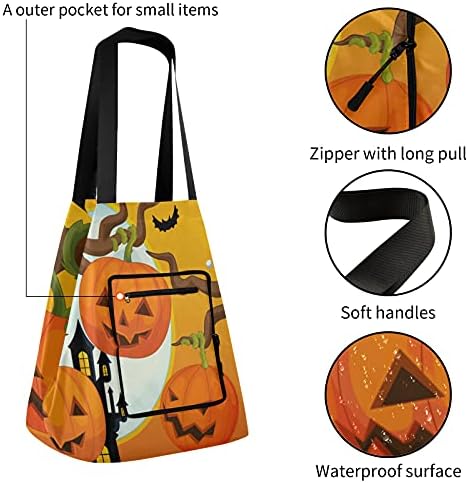 Halloween Witch Castle Jack Lantern bundeva sklopiva torba za rame višekratna torba za namirnice teška Školska
