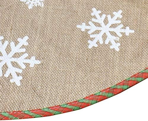 Awtlife Burlap Snowflake Božićna suknja 30 suknja od drveta za Xmas Decor Festive Holiday Decoration,