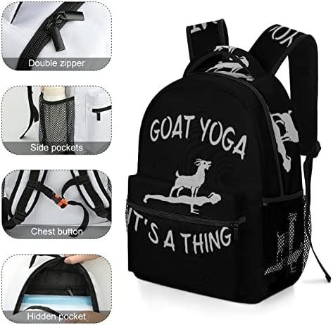 Goat Yoga ruksak knjiga slatka smiješna tiskana grafika za studij knjige Putovanje