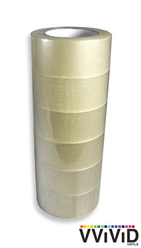 Vvivivid teška prozirna 1,9 inča x 144 mljevena i pakiranje 6-roll paket