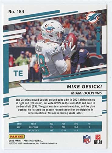 2022 Panini Prestige 184 Mike Gesicki Miami Dolphins NFL fudbalska trgovačka kartica