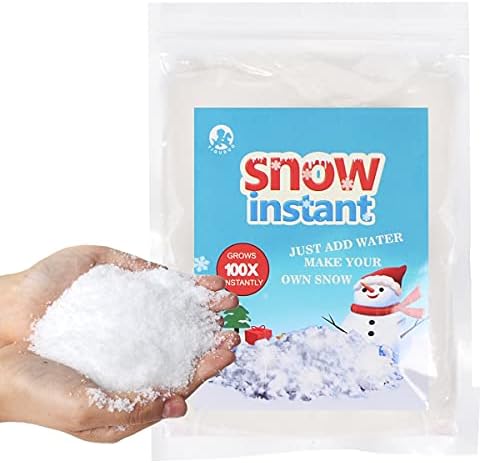 YIQUDUO Instant Snow Powder Add Water čini 5 galona lažnog snijega, vještački snijeg-siguran netoksičan,