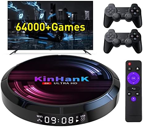 Kinhank Video Game Console sa 64000+ igara, Super Console X Max Gaming System, S905x3 Chip, Emueec 4.3