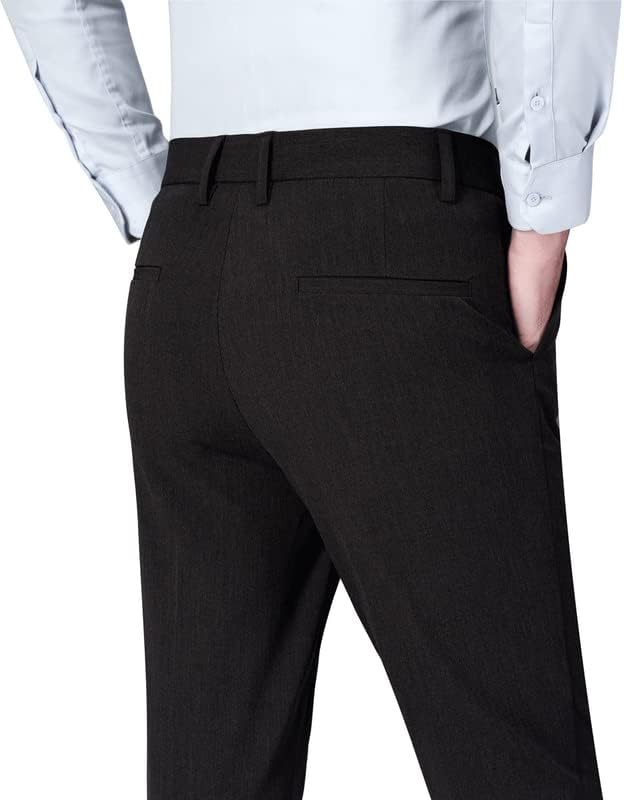 ESSYSHE muške uske pantalone za haljine ravne prednje sužene pantalone za rastezljive pantalone za muškarce