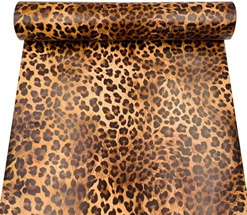 SimpleLife4U seksi Leopard Print samoljepljiva polica ladica Liner vlaga Proof PVC Mat 45x300cm