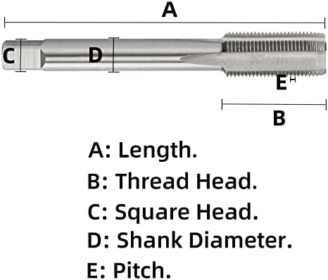 Tap metričkog navoja Aceteel M9 x 1,25, lijeva HSS mašina STROJ M9 x 1,25 mm
