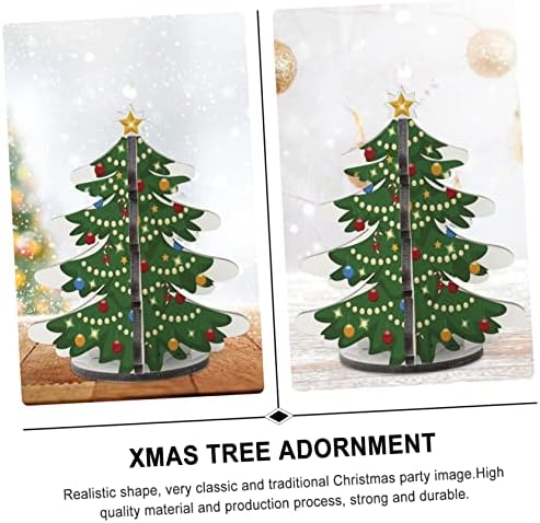 Hanabass 2pcs Božićne božićne dekorativne ukrase Drveni Xmas Tree umjetno božićno drvce Početna Dekor Xmas Decor