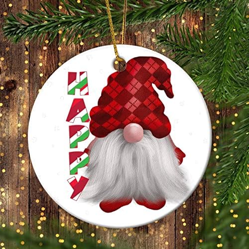 3 inčni Happy Božić Gnome zimski praznici dekor citat ukrasi okrugli Božić ukrasi za djecu Dječaci Djevojčice