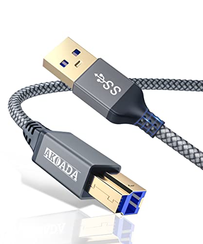 AkoaDa USB a na USB B 3.0 kabl, izdržljiv najlonski pleteni muški kabl tipa A Do B kompatibilan