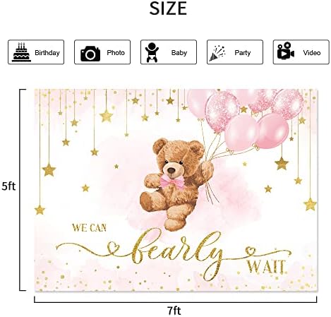 LIGHTINHOME medvjed djevojka beba pozadina 7wx5h noge možemo biserno čekati Pink baloni zlatna