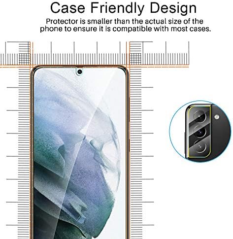 [3+3 pakovanje] TAURI kompatibilan sa Samsung Galaxy S21 Plus 5G 6,7 inča, 3 paketa kaljenog stakla Zaštita ekrana