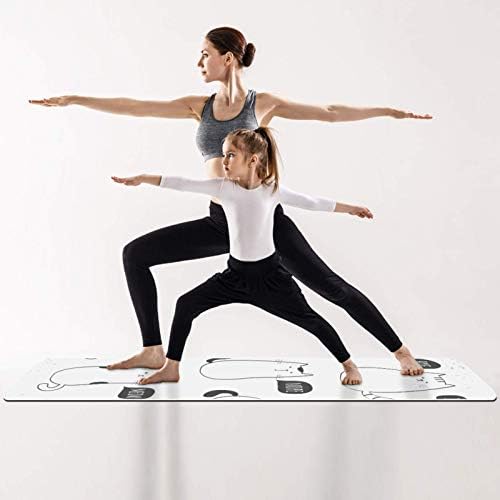 Unicey debela neklizajuća Vježba & amp; fitnes 1/4 prostirka za jogu sa jednostavnim bijelim