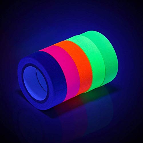 Ochine Neon TAPE UV Blacklight Reaktivna traka 5 Roll 5 boja UV fluorescentna crna svijetla soba