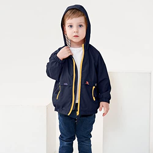 Toddler Boys Windbreaker Ležerne prilike Djeca Lagana zip jakna sa kapuljačom s kapuljačom