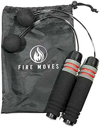 Fire Moves ponderirani Akumulatorski konopac za preskakanje u zatvorenom ili na otvorenom sa malim uticajem