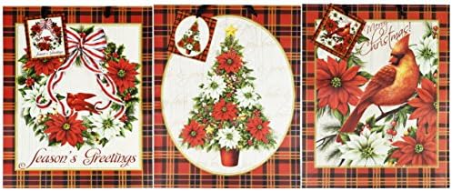 Holiday Božić male poklon torbe, 4.25 x5. 25 x2. 25