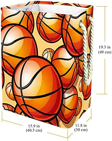 Oslikani sportski uzorak za košarku Veliki rublje s jednostavnom ručicom za nošenje, vodootporna