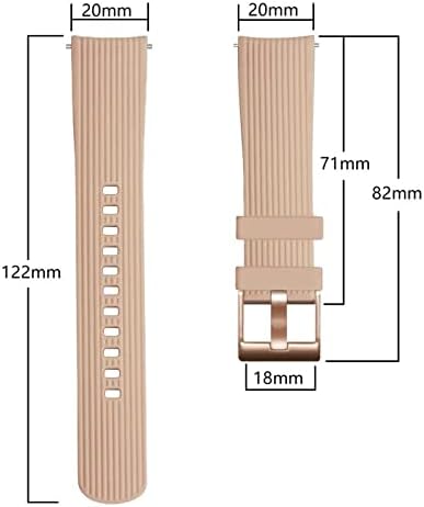 BneGuv 20mm Silikonski remen za Samsung Galaxy Watch 4/3 41 / 42mm / Active 2 / Gear Sport pozajmica za