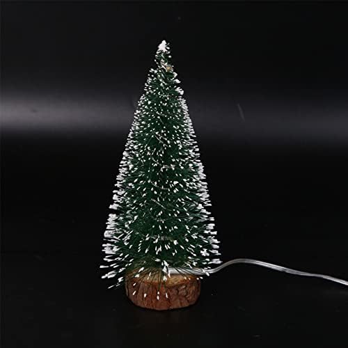 Lrosptae Mini tablice božićno stablo minijaturno LED svjetla Pine božićno stablo umjetno božićno uređenje