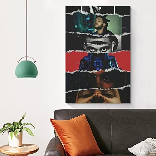 OBICK The Weeknd platneni Posteri zidni umjetnički dekor Soba Dekoracija spavaće sobe Unframe-style12x18inch