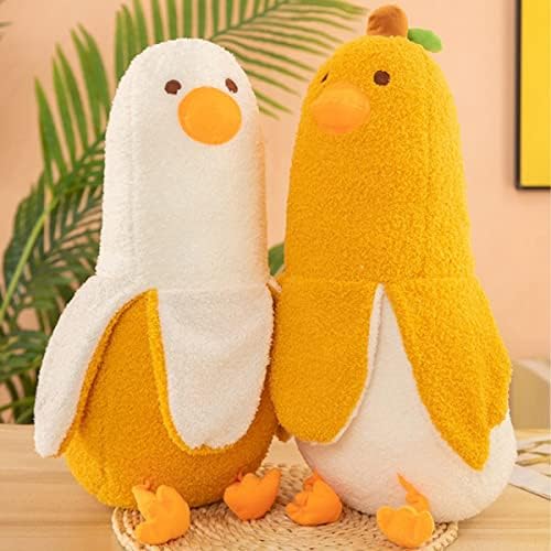 Fionout banana patka pliša jastuk slatka patka punjene životinje bijela punjena patka plišane igračke za