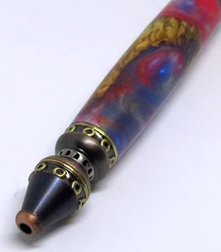 hr-Keen ručno izrađena ručno rađena olovka za Steampump u ulju od bronze i antiknog mesinga