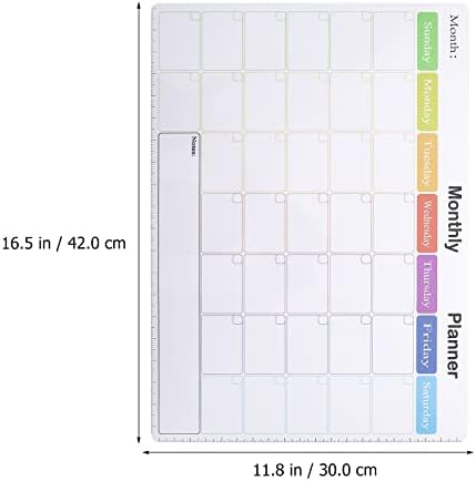 NUOBESTY kalendar na tabli izbrisive bijele ploče kalendar tabla magnetna tabla mjesečnog plana