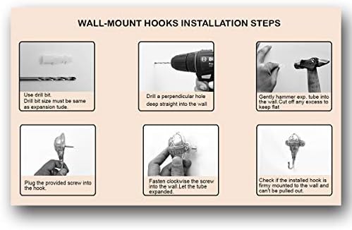 Indijska polica 6 pakovanja stalak za nosač zida za montiranje teške uvjete | Tirkizni kaput Hood zidni
