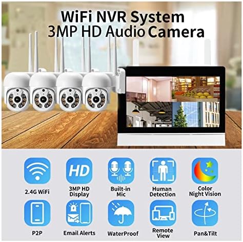 Sistem WiFi kamere 7 inčni zaslon Video nadzor 3MP AI Automatsko praćenje Dvosmjerna audio nadzor