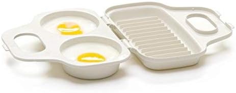 2 šupljina jaja Poacher-mikrovalna pećnica u jednoj minuti-BPA besplatno-za brzi & amp; zdrav doručak