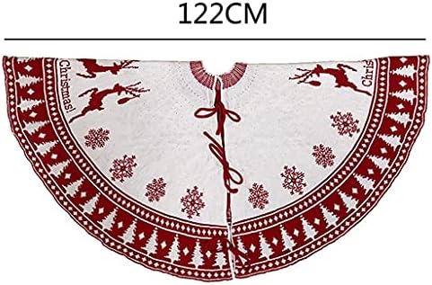 Ganfanren božićna suknja Dno ukrasi 90cm / 122cm Snježna pahuljica crvena pletena