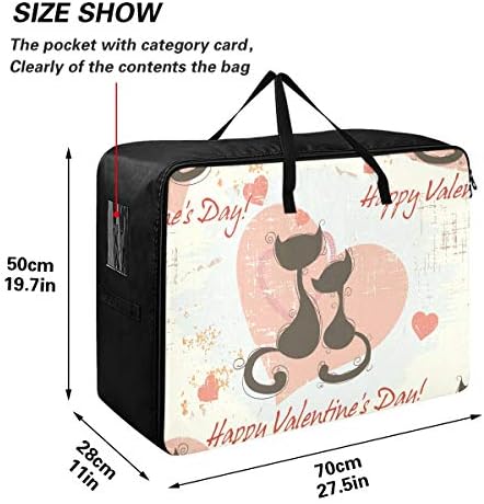 N / A Torbica za pohranu velikog kapaciteta - Valentine Cat Quilt Organizator Organizator ukras Ukloni