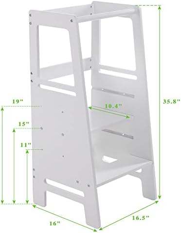 3 Postavke visine Kuhinja STEP stolica za mališane i djecu sa sigurnosnim šinama za kuhinjski brojač