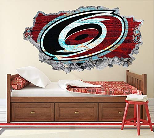 Hockey Carolina Team zid naljepnice Art 3D razbio običaj Fan uragani zid dekor spavaća soba garaža prijenosni
