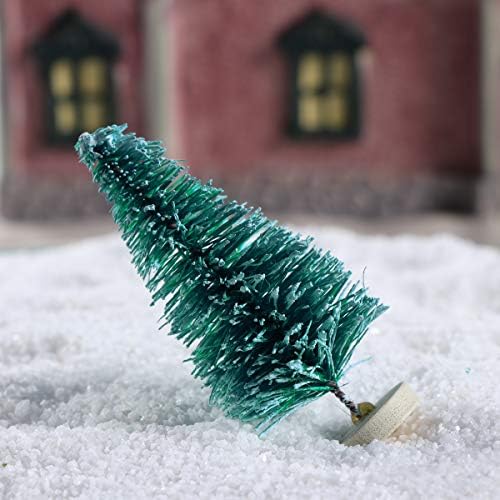Abaodam 32 kom minijaturna sisalna božićna stabla Snow Pine stabla Boca četkica sa drvenim bazama